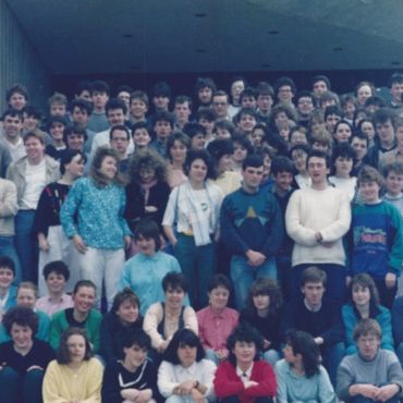 Class photo shared by a graduate of the UCD Class of 1986